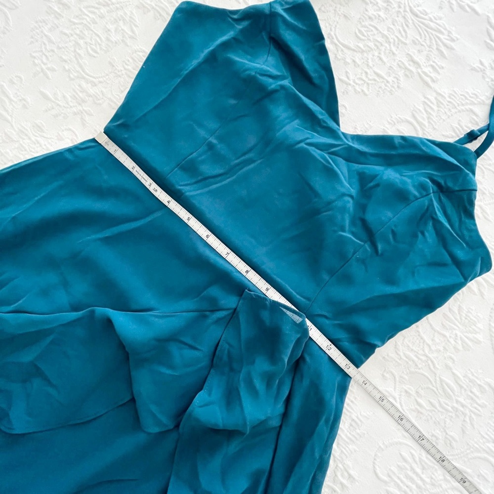 NWOT Lulus Blessed with Beauty Teal Blue Ruffled Sleeveless Maxi Dress Small - Picture 6 of 6